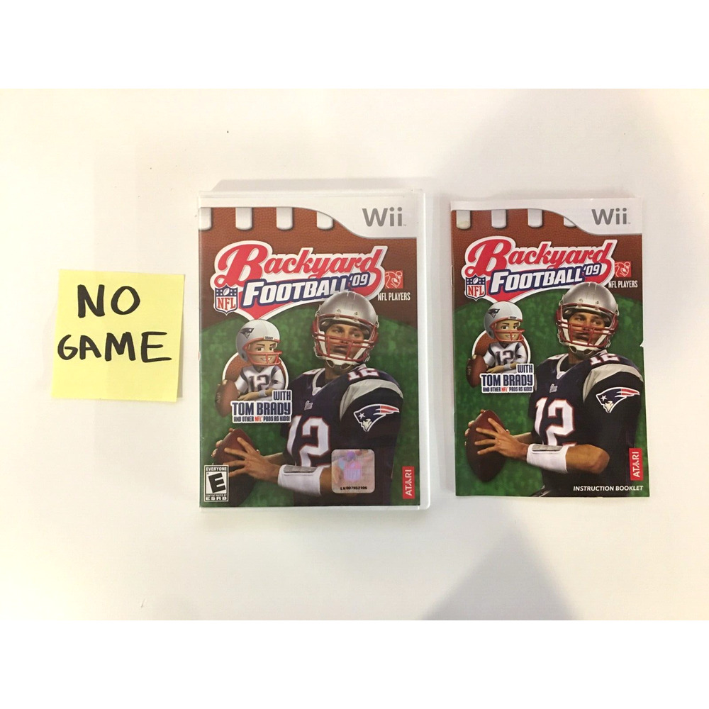 Backyard Football '09 (Nintendo Wii, 2008) Atari - Box & Manual, No Game Disc